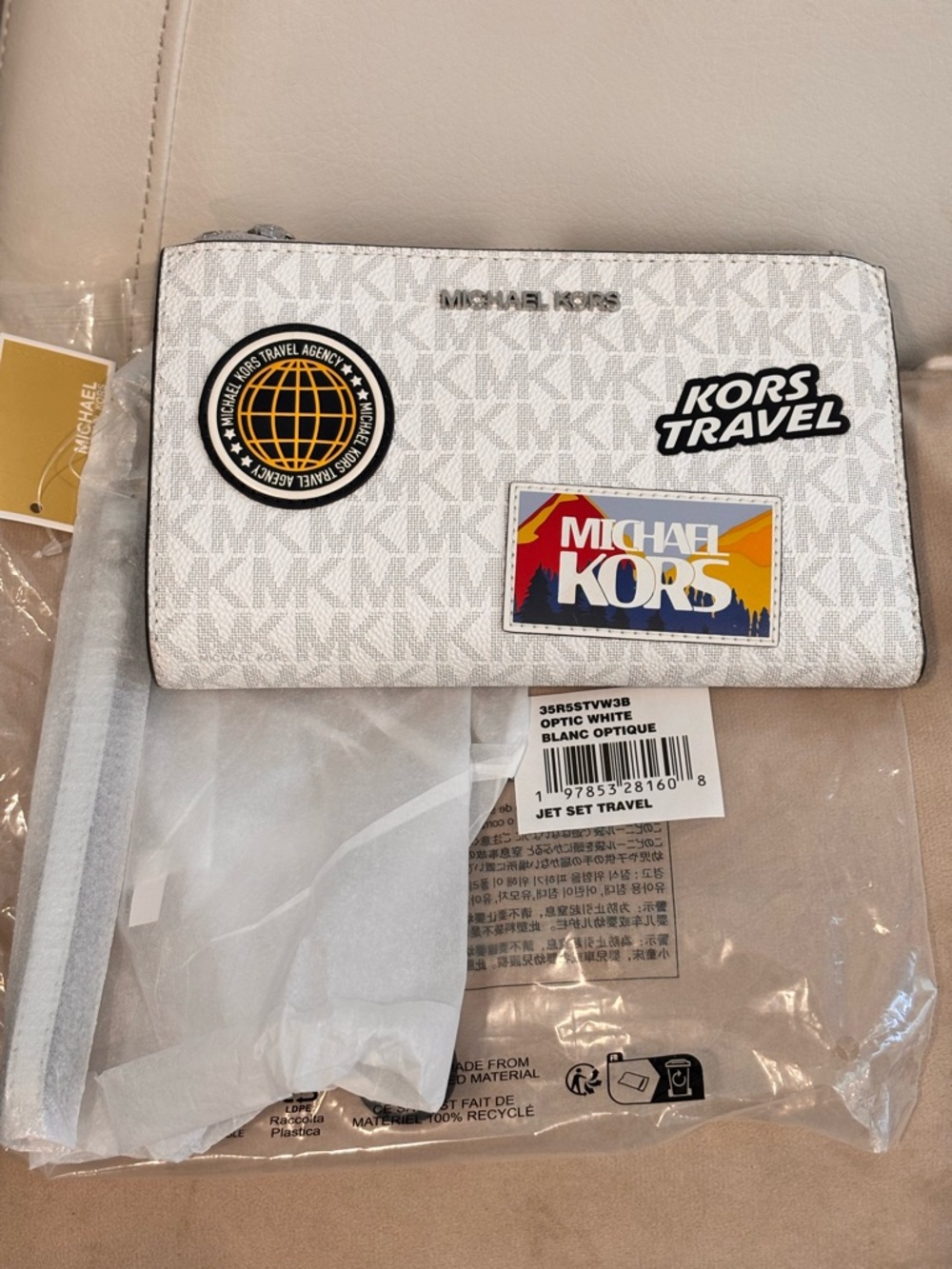 Michael Kors Jet Set Travel Large Embellished Signature Logo Wristlet NWT $278+ - Picture 11 of 14